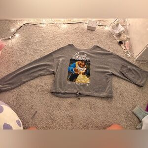 Disney Beauty and the Beast Gray Kids and Teens Sweater